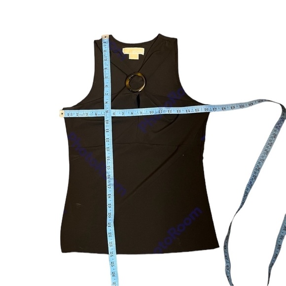 MICHAEL MICHAEL KORS halter small brown top with tortoise shell ring vacation - Picture 9 of 11